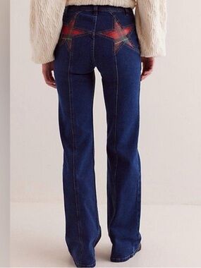 NWT FREE PEOPLE WE THE FREE Firecracker Flare Jeans Size 26 MSRP $168
